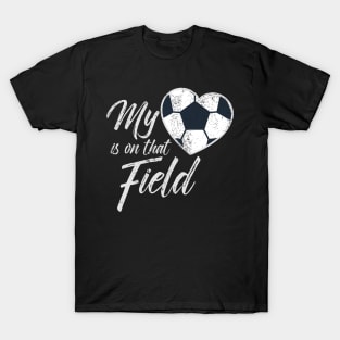 My heart is on that field soccer shirt, Soccer Shirt, Soccer Mom Shirt Personalized, Soccer Mom Shirt Custom With Number, Sports Mom Shirt T-Shirt